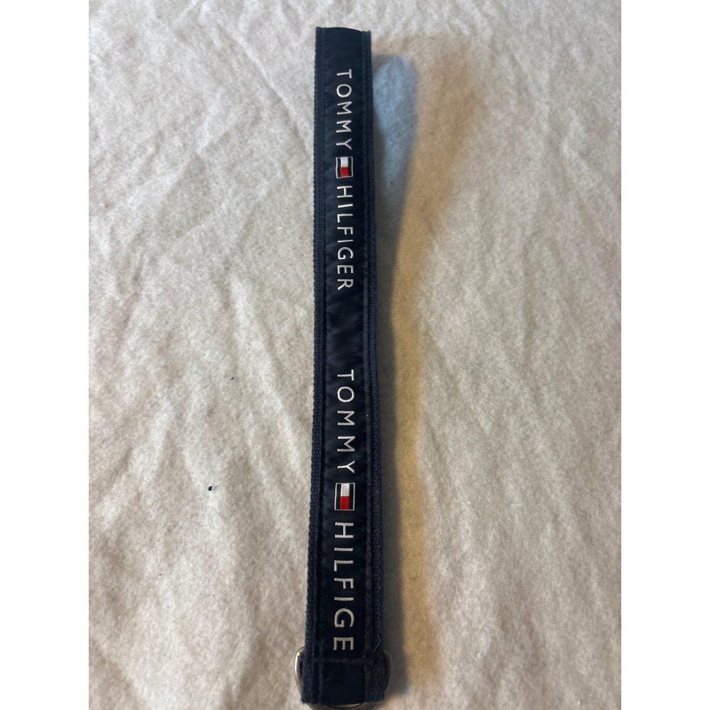 Tommy Hilfiger D-Ring Belt Kids OS Navy Blue Good Canvas Logo Webbing